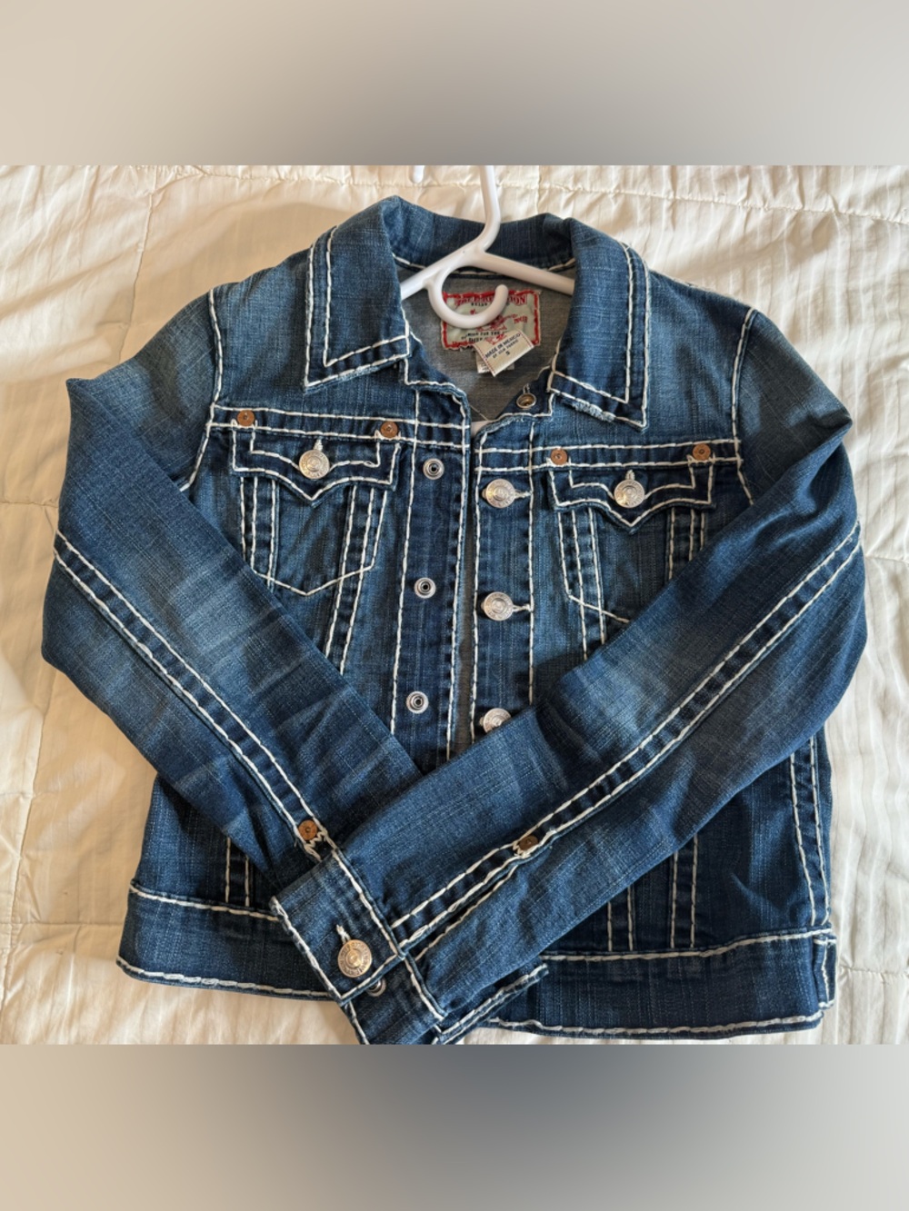 True Religion Emily Super T stretch denim jacket size small